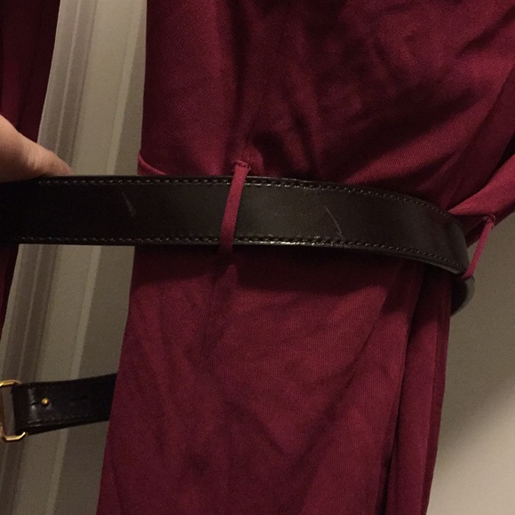 Gucci Wine Colored Wrap Dress with Belt - Picture 7 of 8